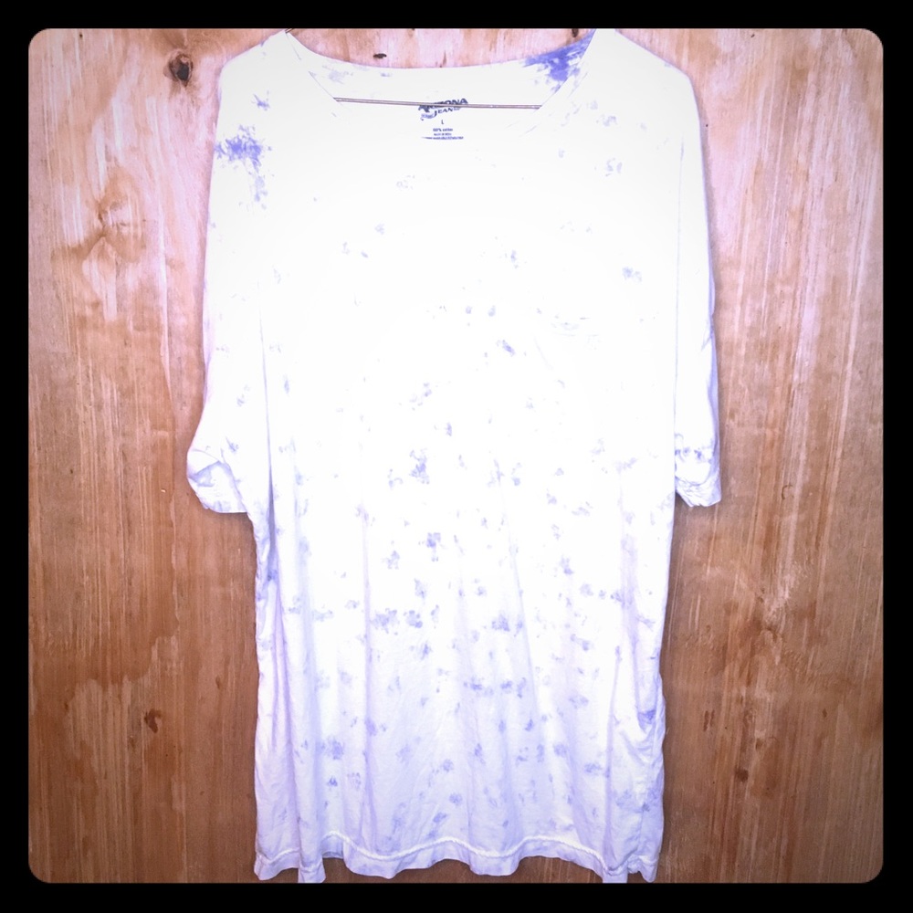 White & Purple Light Tie-Dye T-Shirt